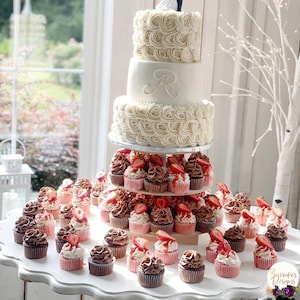 White Melamine Cupcake Stand 40 Cupcakes 3 Tier Round Cupcake Tower Display Stand Birthday Stand DIY Project