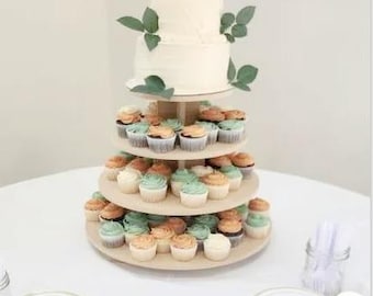 MDF Wood Cake Display Tower Cupcake Plate 65 Cupcakes