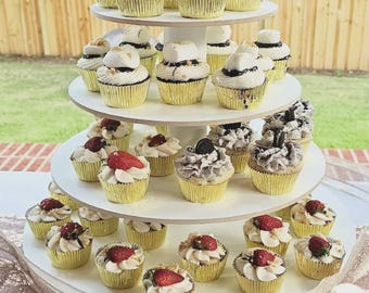 Melamine Wood Dessert Stand Cake Tower Cupcake Stand 65 Cupcakes