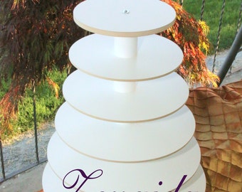 Cupcake Stand 6 Tier White Melamine Dessert Stand Threaded Rod Style Cupcake Tower Wedding Stand Birthday Donut Stand
