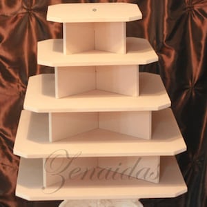 Cupcake Stand 5 Tier Square MDF Wood 100 Cupcake Tower Display Stand  Wedding Stand Birthday Stand DIY Project