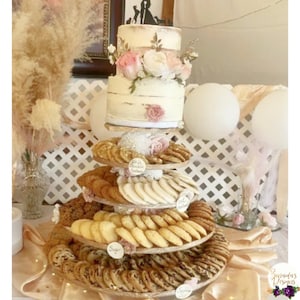 5 Tier Large Round 150 Cupcakes Wedding Decoration Party Platter Cookie Tray Birthday Stand Cupcake Holder Cake Tower Decoration Centerpiece