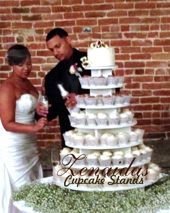 Cupcake Stand 7 Tier Round 200 Cupcakes Unpainted Diy Project Etsy