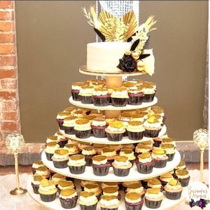 Cupcake Stand White Melamine 5 Tier 150 Cupcakes Donut Stand Wood Cupcake Tower Wedding Stand Birthday Stand Display Stand