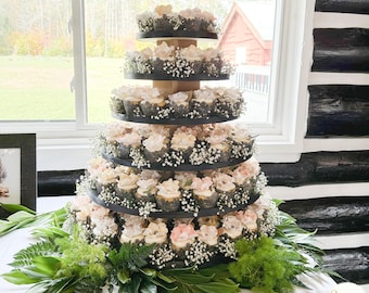 Cupcake Stand 180 Cupcakes Wedding Tower Dessert Platter Cookie Plate Wooden Tray Handmade Stand Cake Stand Birthday Party Decoration Quince