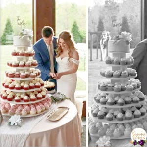 Cupcake Stand  7 Tier Round 200 Cupcakes MDF Wood Cupcake Tower Birthday Wedding Donut DIY Project Desserts