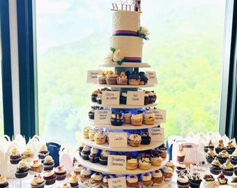 Cupcake Stand  7 Tier Round 200 Cupcakes MDF Wood Cupcake Tower Birthday Wedding Donut DIY Project Cake