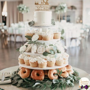 Cupcake Tower Wedding Centerpiece 100 Standard Cupcakes Doughnut Tray Cookie Display Cupcake Stand Cake Tower Party Centerpiece Handmade