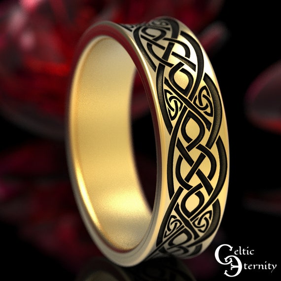 Irish Celtic Knot Wedding Spinner Ring Sterling Silver