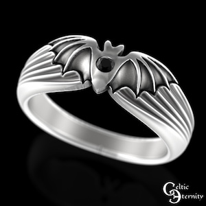 925 Gothic Rings Slver Bat Rng Gothc Rng Bat Jewelry Halloween