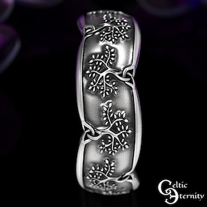 Celtic Tree of Life Ring, Silver Tree of Life, Kabbalah Silver Ring, Tree of Life Wedding Ring, Celtic Tree Ring, Moringa Ring 1363 image 6