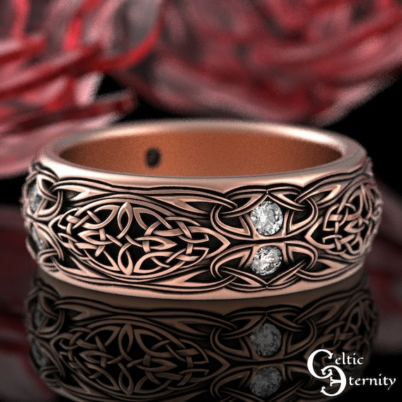 Celtic mens wedding sale rings