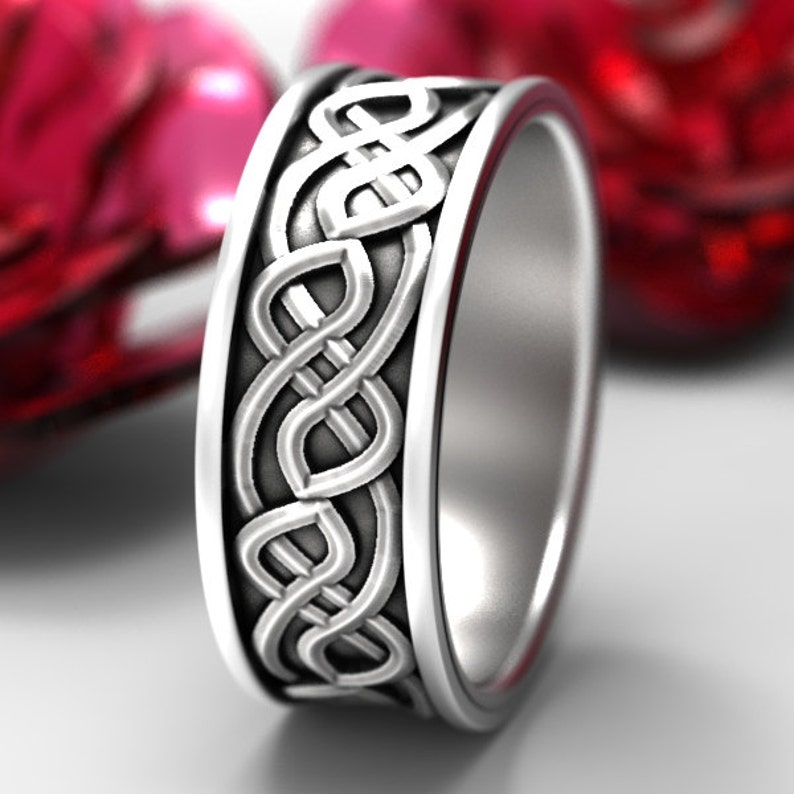 Celtic Ring Silver Wedding Ring Celtic Silver Ring Celtic | Etsy