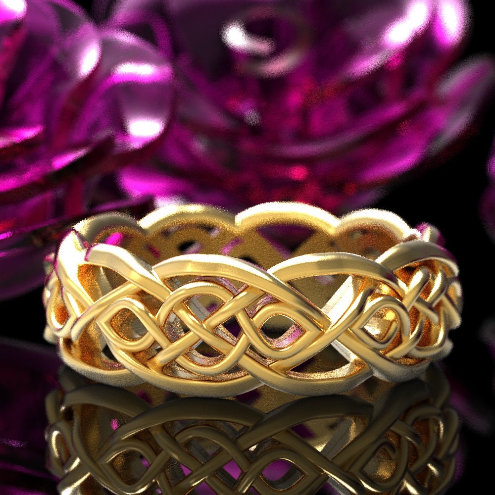 thumbnail image 2 of Tommyway Jewelry Men's Black Titanium Celtic Knot Wedding Band – Size 9-13 – 8mm 2 of 5