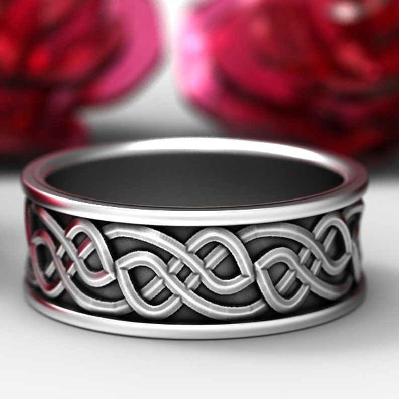 Celtic Ring Silver Wedding Ring Celtic Silver Ring Celtic | Etsy