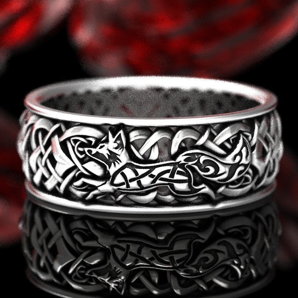 Celtic fox ring deals