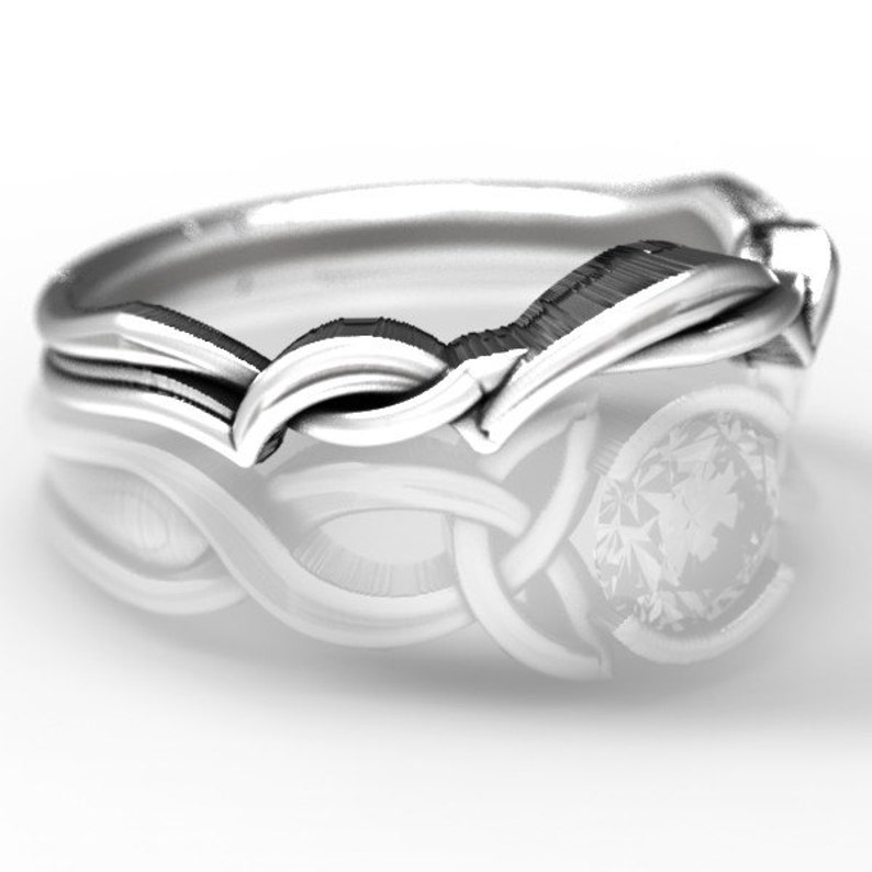 Celtic Eternity Ring Matching Band for 405b Unique Engagement Ring Handcrafted in Your Size 405b Sterling Silver Celtic Knot Ring