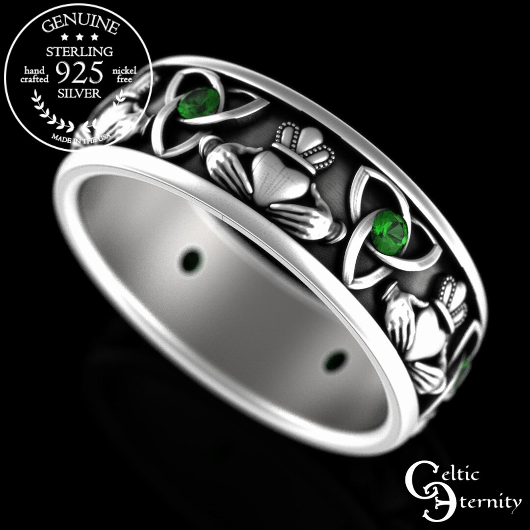 Claddagh Ring In Sterling Silver - Royal Mile Silver - Foto 11