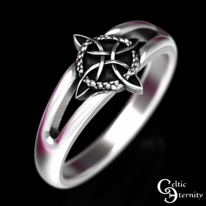 thumbnail image 2 of Celtic Knot Fairy Ring - Sterling Silver 925 - Moonlight Mysteries (Sizes 4-12) 2 of 6