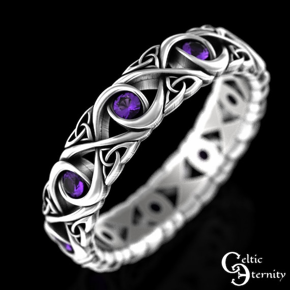 Celtic Knot with Amethyst Ring Celtic Knot with Amethyst Ring