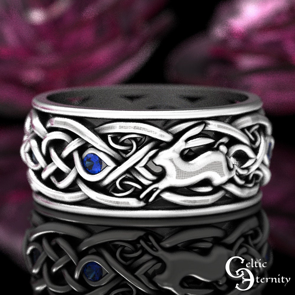 Sterling silver rabbit ring deals