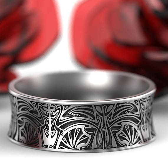 Norse Wedding Ring, Celtic Wedding Band, Viking Ring, Tribal Ring, Viking Wedding Band, Maori Ring, Nordic Ring, Mens Wedding Band, 1782