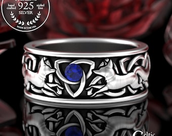 Silver Gem Animal Rings