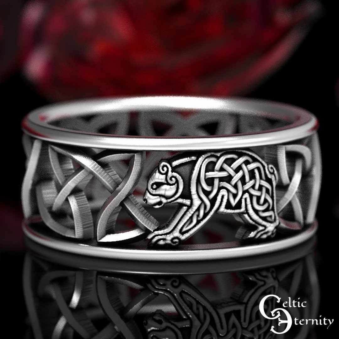 Mens bear best sale ring