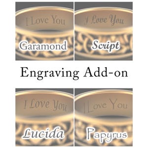 Engraving Add on - SOLID WEDDING BAND (not available for cut through or gemstone designs)