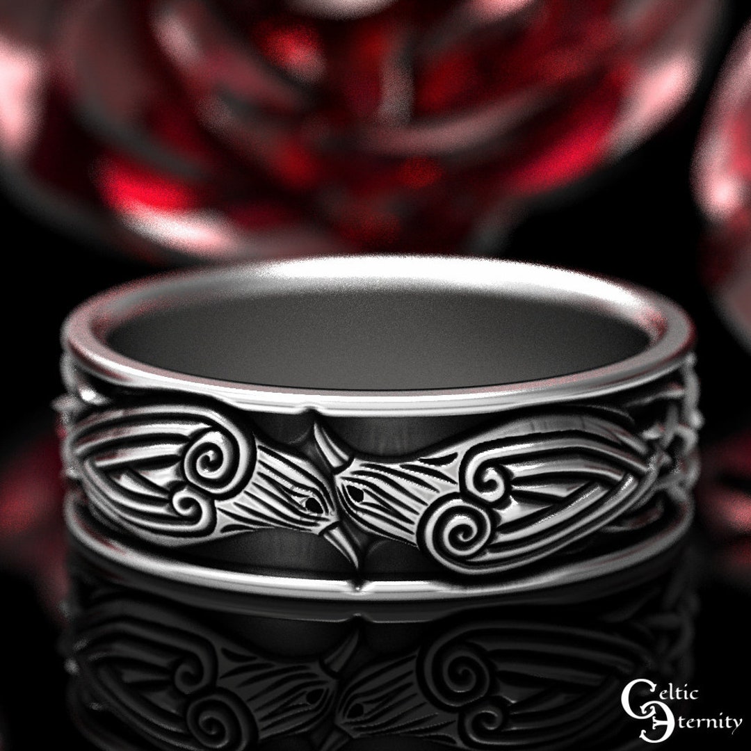 Celtic Raven Ring Norse Ring Viking Ring Silver Raven Ring - Etsy