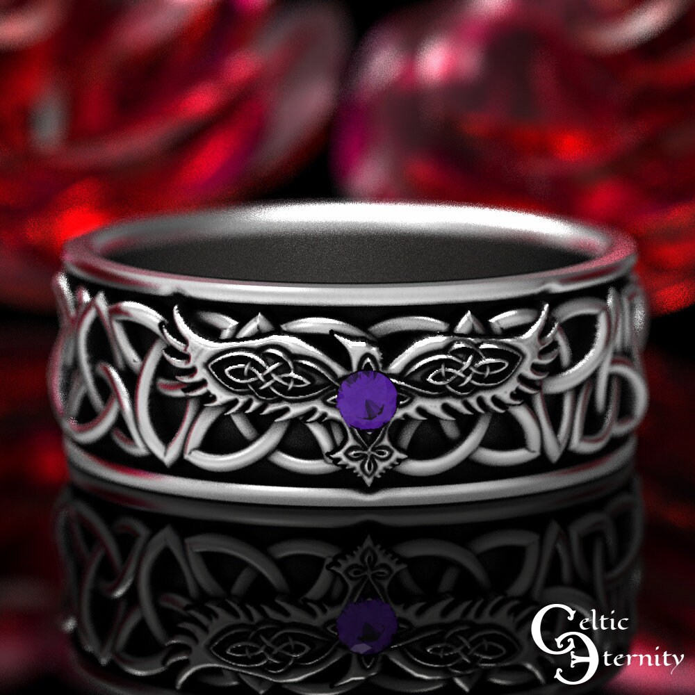 Titanium Ruby Inlay Ring