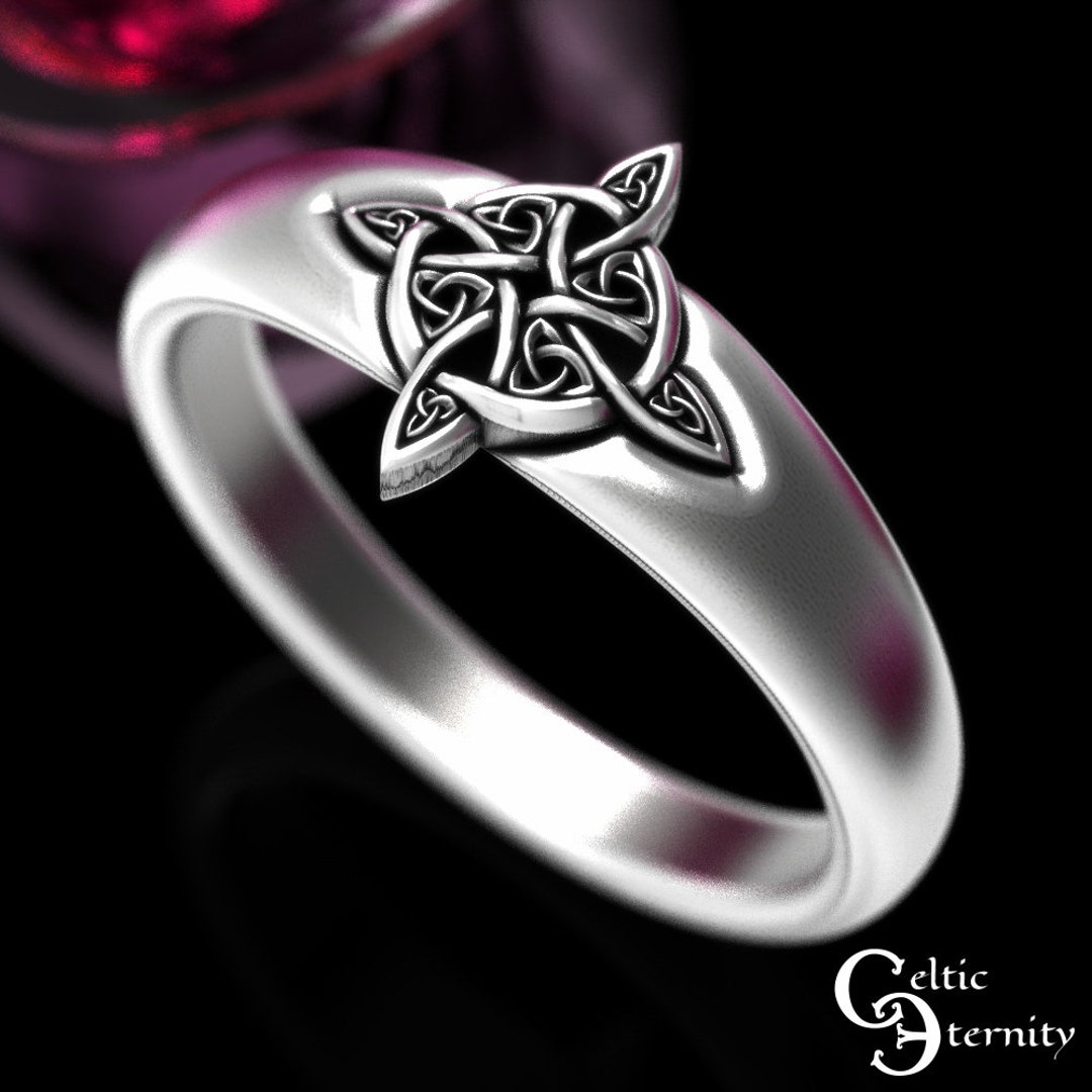 thumbnail image 2 of YAFEINI Witches Knot Ring - Sterling Silver Celtic Wiccan Jewelry For Women 2 of 10