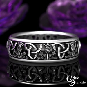 Simple Celtic Ring Scottish Thistle Ring Classic Thistle - Etsy