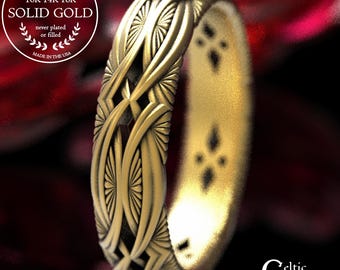 Infinity Celtic Wedding Ring, Gold Celtic Eternity Band, Gold or Platinum Celtic Knot Ring, Unique Wedding Band, Gold Infinity Band, 1740