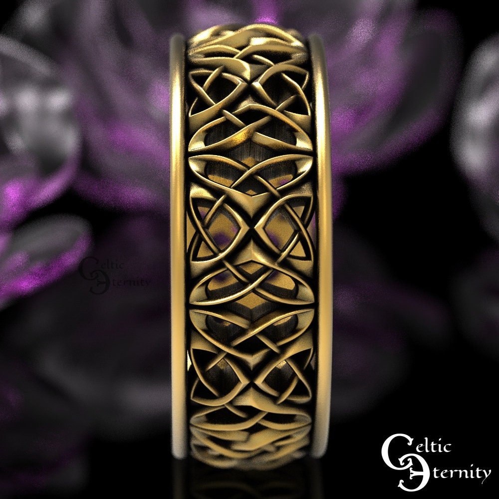 Gold Celtic Wedding Ring Family Wedding Ring 4 Heart Ring Gold