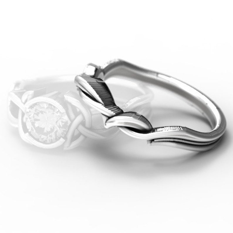 Celtic Eternity Ring Matching Band for 405b Unique Engagement Ring Handcrafted in Your Size 405b Sterling Silver Celtic Knot Ring