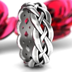 Celtic Wedding Sterling Silver Celtic Knot Ring Unique Wedding Band Wedding Band Men Made in Your Size 1195 Celtic Eternity Ring