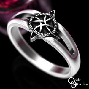 Sterling Celtic Ring, Silver Goddess Ring, Witch Knot Ring, Sterling Snake Ring, Womens Celtic Ring, Celtic Goddess Ring, Silver Witch, 1922