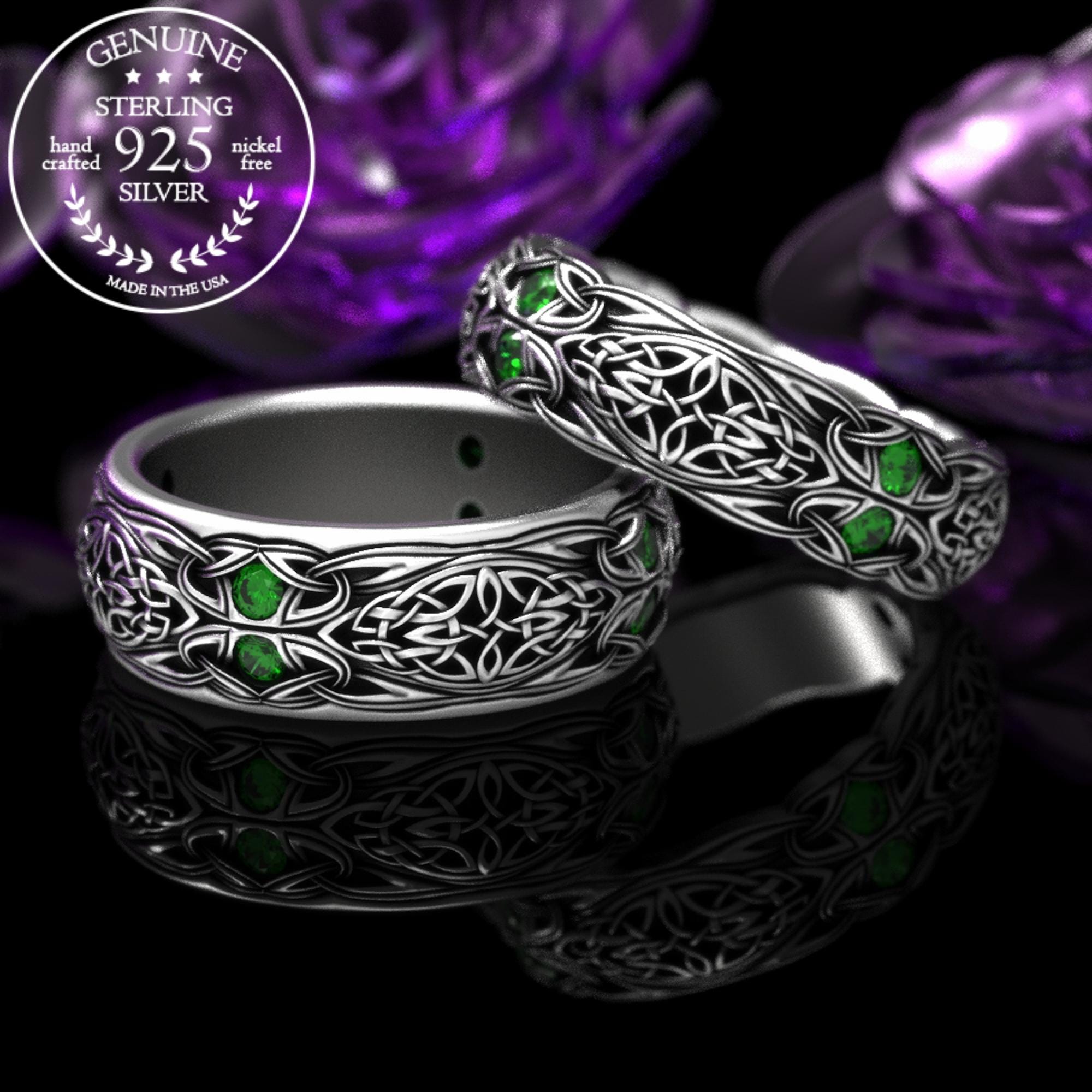 Celtic wedding ring sets discount