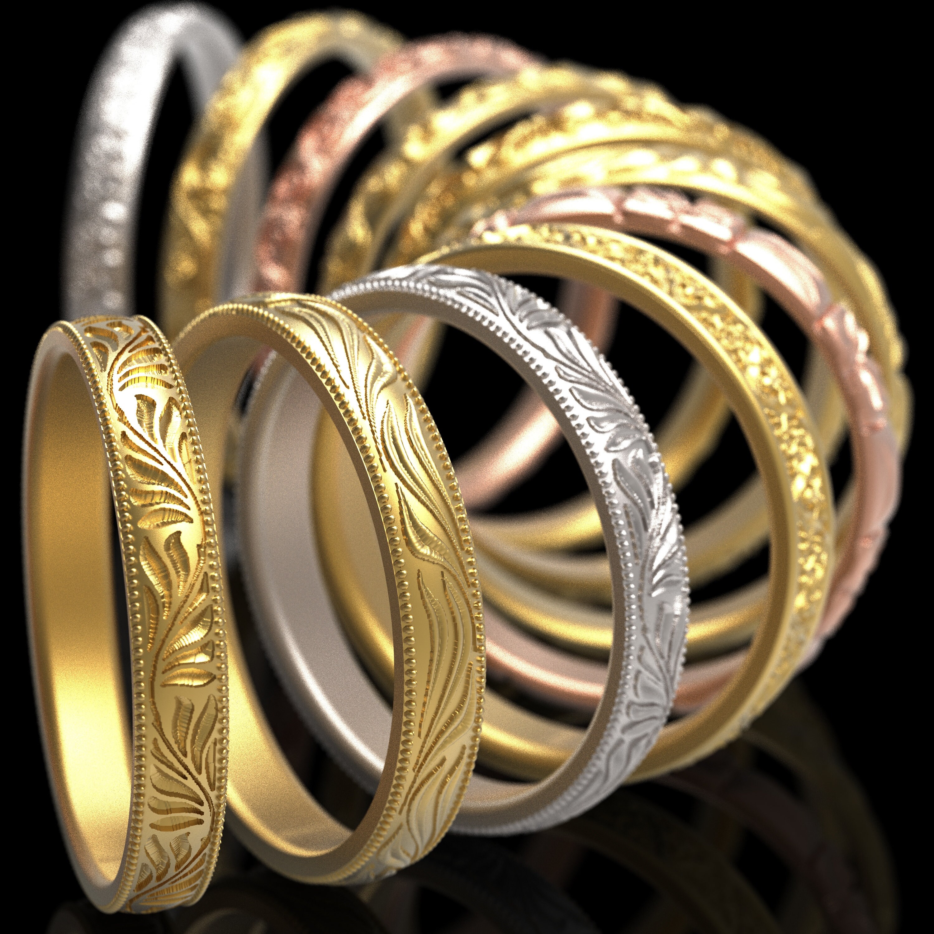 Stacking Rings for Women made in Sterling Silver Gold & | Etsy