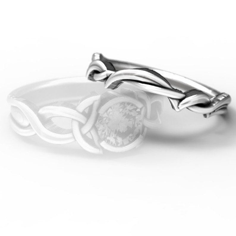 Celtic Eternity Ring Matching Band for 405b Unique Engagement Ring Handcrafted in Your Size 405b Sterling Silver Celtic Knot Ring