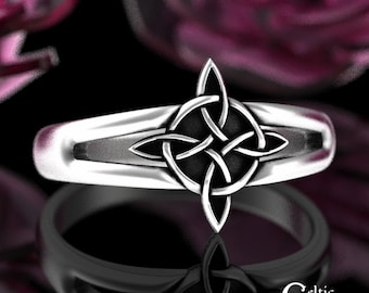 Witch Knot Ring, Sterling Celtic Goddess Ring, Celtic Ring, Silver Goddess Ring, Womens Celtic Ring, Silver Witch Ring, Sorceress Ring, 9923