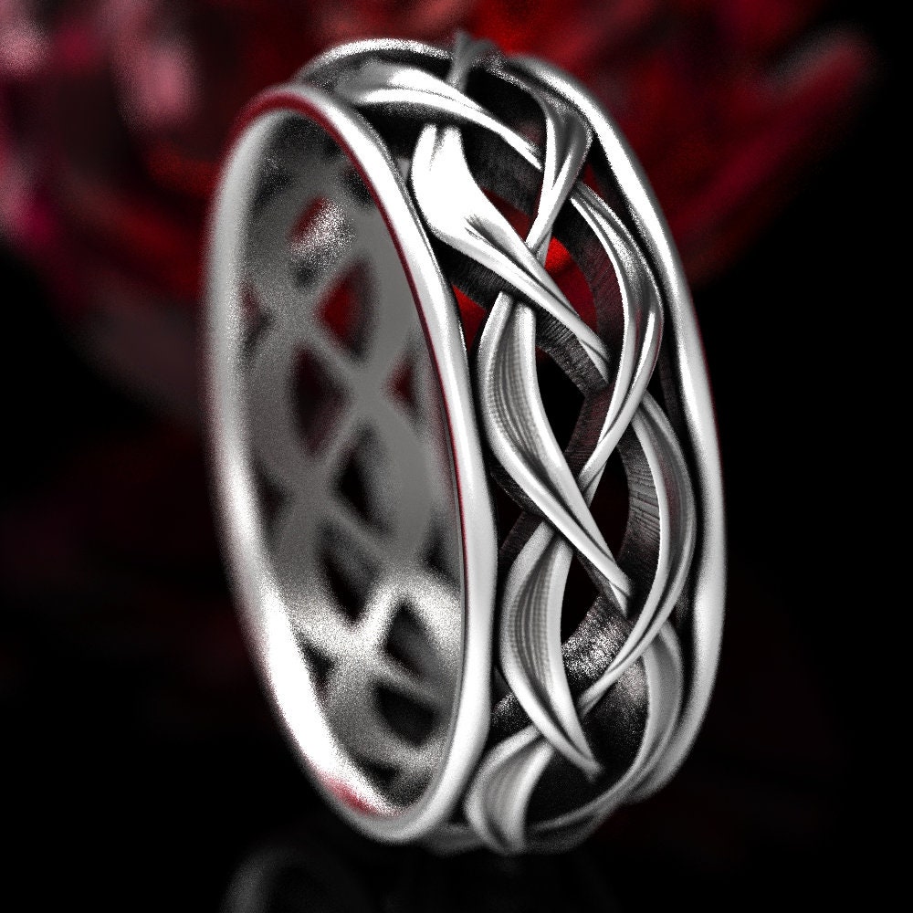 Celtic Wedding Ring, Mens Wedding Ring, Mens Celtic Wedding Band made