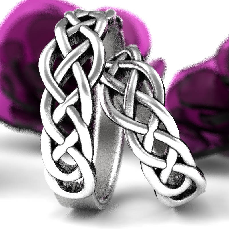 Cheap White Gold Plated Amethyst Ring Set Bbbgem