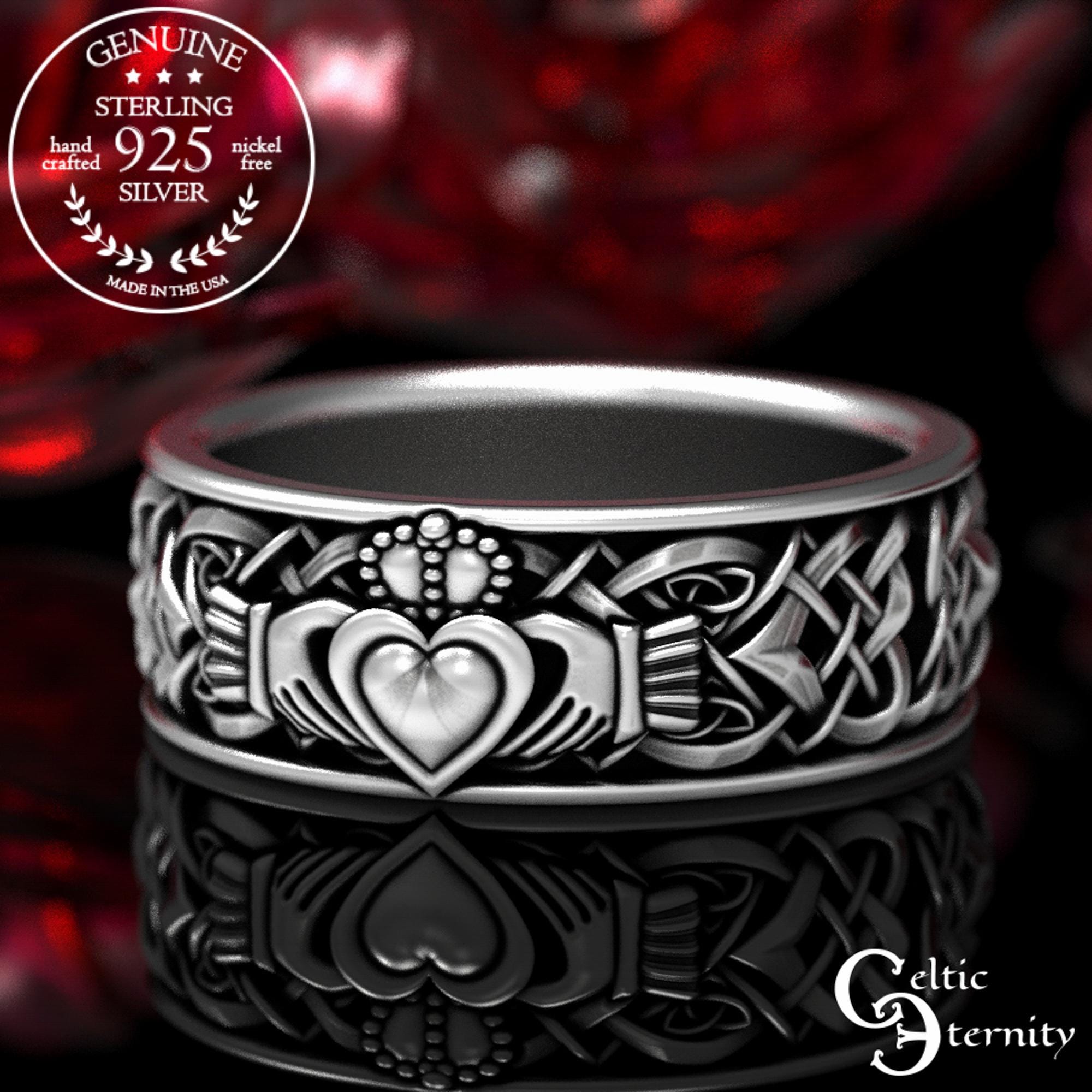 Sterling Silver Claddagh Ring – Handmade In Ireland, 925 Silver, No Stone