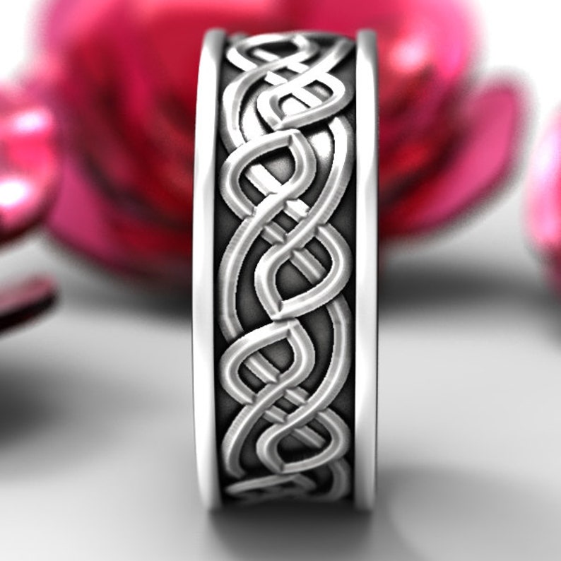 Celtic Ring Silver Wedding Ring Celtic Silver Ring Celtic | Etsy