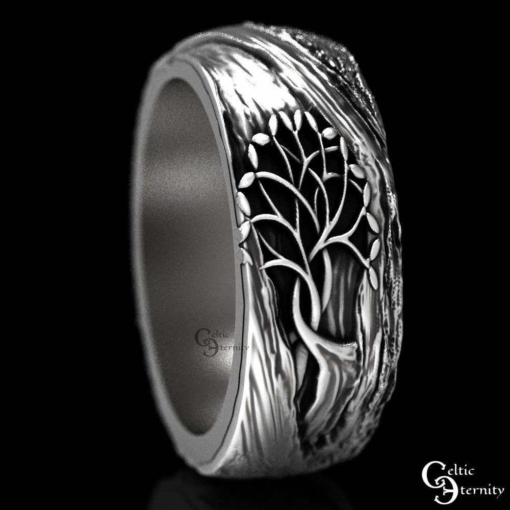 LAFATINA Mens Women Tree of Life Signet Rings India | Ubuy