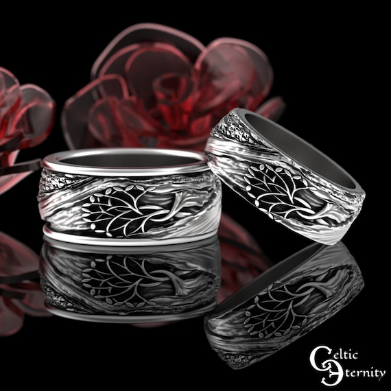Tree of life wedding ring set | Honestweddingadvice.com