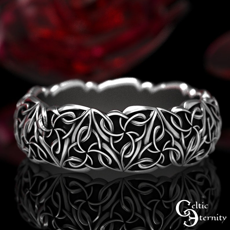 Sterling Wedding Band Celtic Wedding Ring Knotwork Ring - Etsy