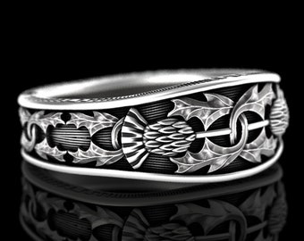 Thistle Wedding Bands